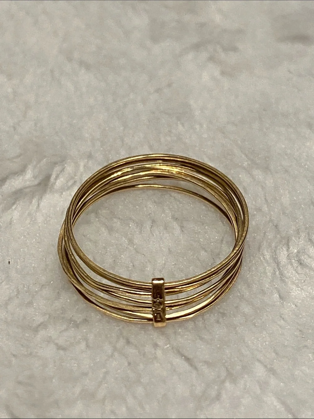 14 K Gold Multi-Band Wire Stack Ring .66 grams